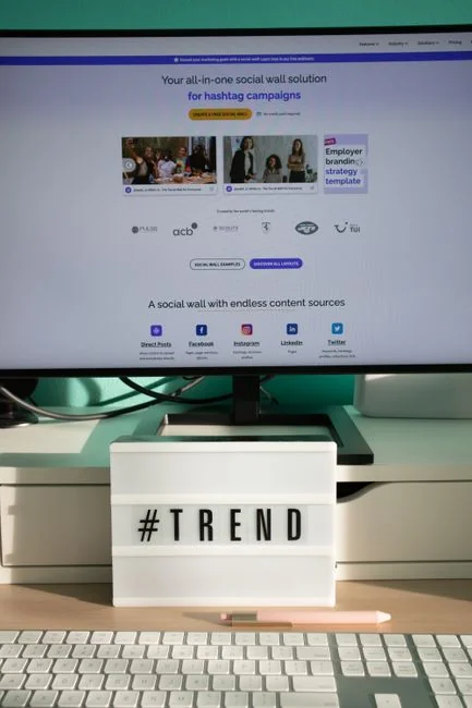 A concept image of a hashtag campaign displayed on paper for marketing strategies.